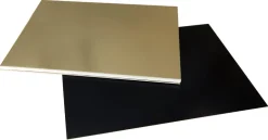 Plaque carton rectangle or et noir 15 x 20 cm (x 50) Meilleur du Chef
