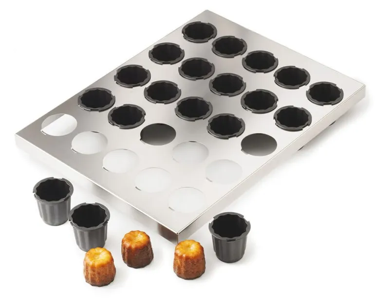 Plaque de cannelés Exoglass® Ø 4,5 x ht 4,5 cm (x 25) Matfer