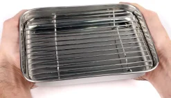 Plaque inox avec grille 20,5 x 15 cm Matfer