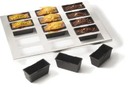Plaque 15 moules à cake Exoglass® 9 x 4 cm Matfer