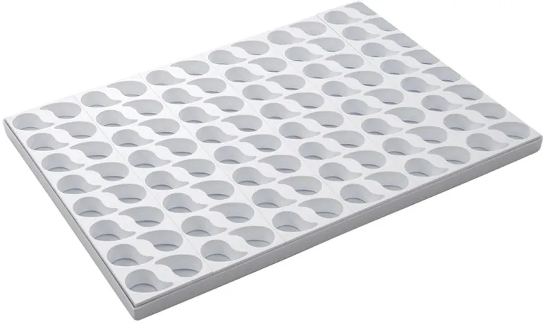 Plaque multimoules 96 mini-gâteaux (60 x 40 cm) Mini-virgule 5,5 x 3,5 cm Martellato