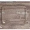 Plateau de service mélamine imprimé bois foncé 53 x 37 cm Hendi