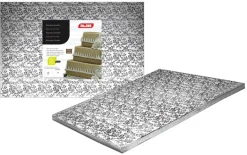 Plateau en carton argenté rectangle 30 x 40 cm Ibili