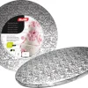 Plateau en carton argenté rond Ø 25 cm Ibili