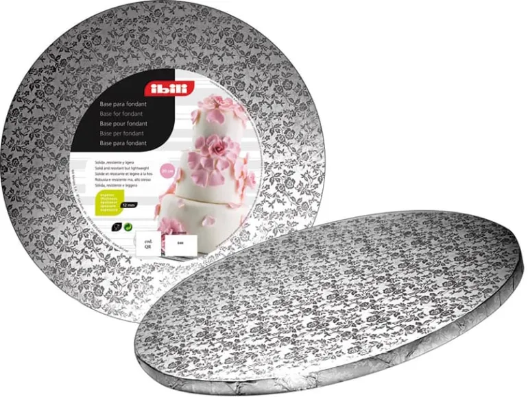 Plateau en carton argenté rond Ø 30 cm Ibili
