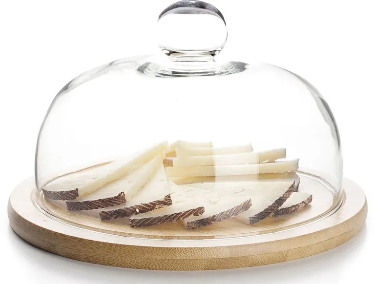 Plateau à fromage avec cloche en verre Ø 20 cm Ibili