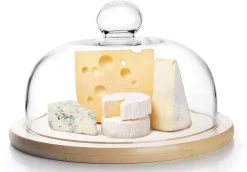 Plateau à fromage avec cloche en verre Ø 20 cm Ibili