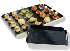 Plateau plié double face or et noir 28 x 19 cm (x 25) Meilleur du Chef