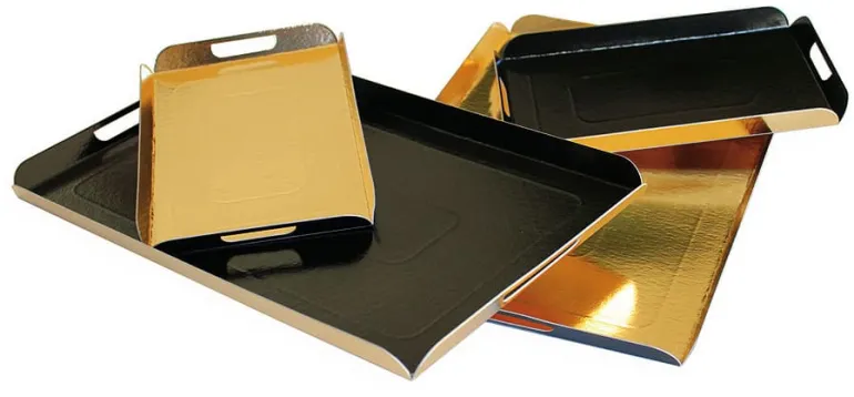 Plateau plié double face or et noir 42 x 28 cm (x 25) Meilleur du Chef