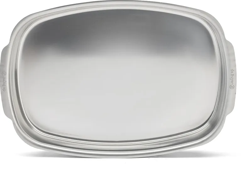 Plat à four inox spécial four ménager 42 x 28 cm De Buyer