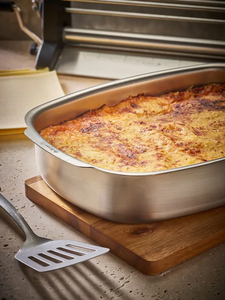 Plat à four inox spécial four ménager 42 x 28 cm De Buyer