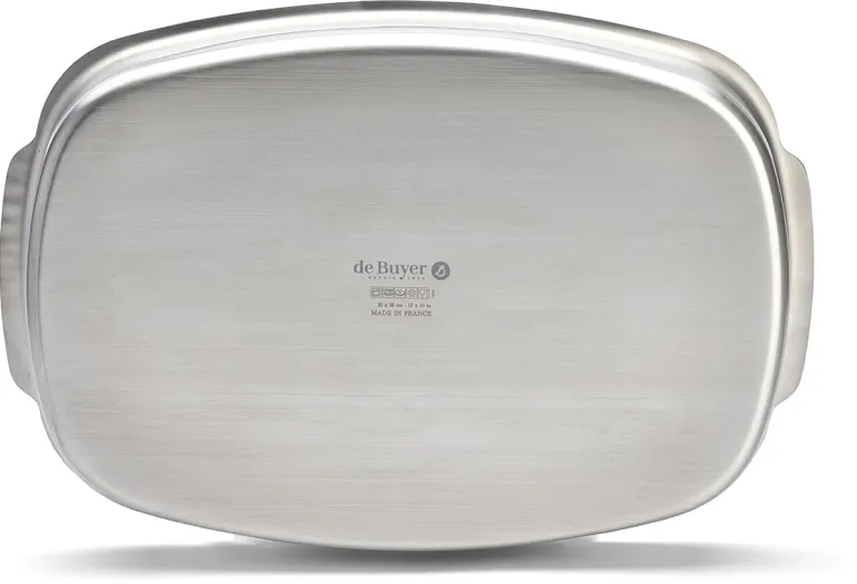 Plat à four inox spécial four ménager 42 x 28 cm De Buyer