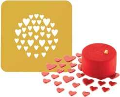 Pochoirs en silicone Naturae (x 2) motif coeur 16 x 16 cm Silikomart