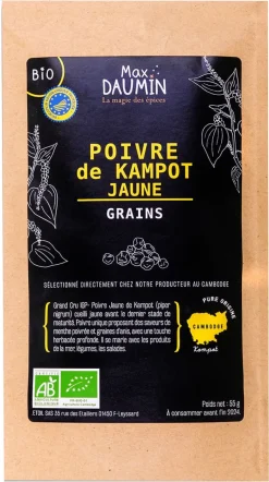 Poivre de Kampot Jaune IGP Bio 55 g Max Daumin