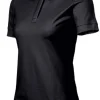 Polo femme UNA noir Manches courtes Taille XL (46/48) Clément Design