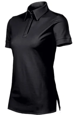 Polo femme UNA noir Manches courtes Taille XL (46/48) Clément Design