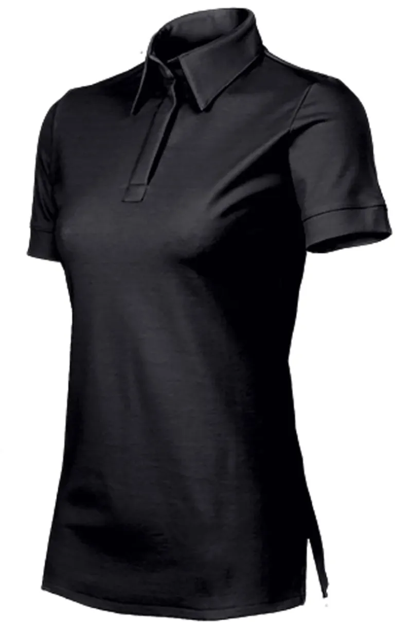Polo femme UNA noir Manches courtes Taille XL (46/48) Clément Design