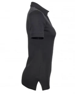 Polo femme UNA noir Manches courtes Taille XL (46/48) Clément Design