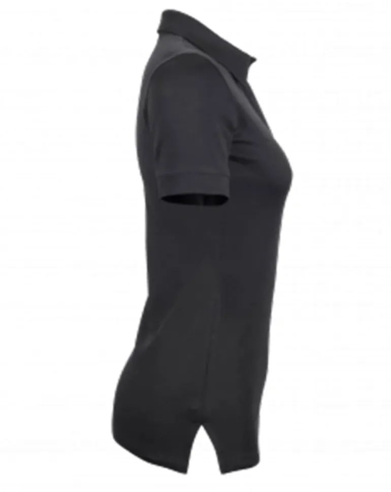 Polo femme UNA noir Manches courtes Taille XL (46/48) Clément Design