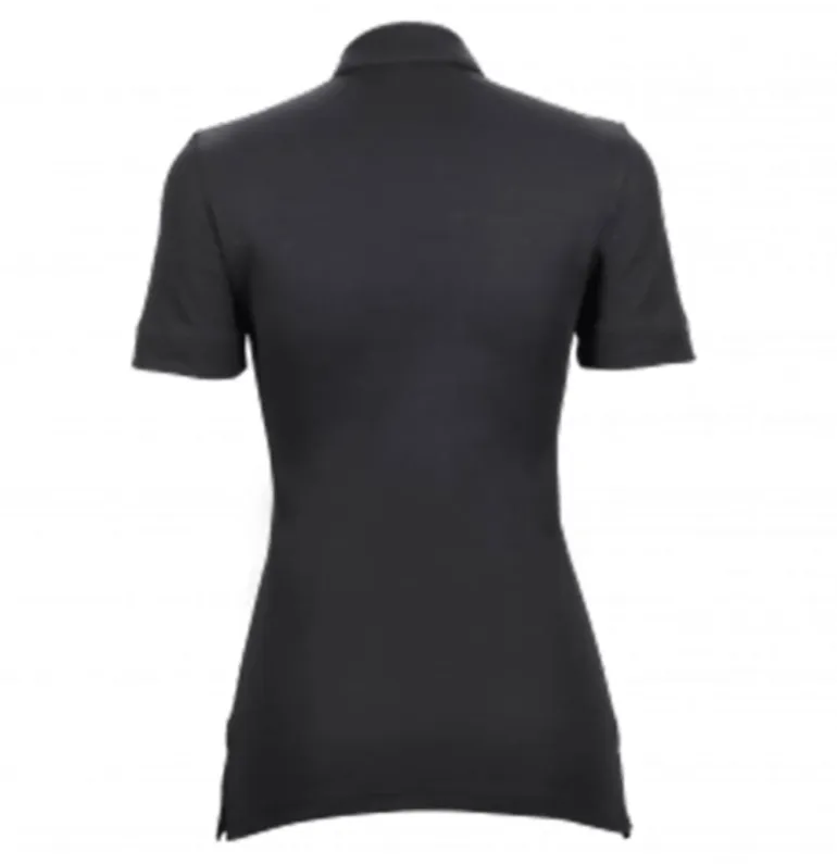Polo femme UNA noir Manches courtes Taille XL (46/48) Clément Design