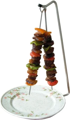 Porte-brochettes en fil inox Tellier