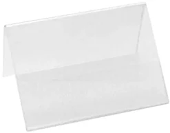 Porte-étiquette plexiglass (x 10) chevalet 6 x 4 cm