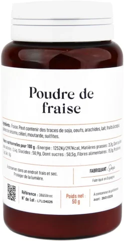 Poudre de fruit fraise 50 g Sosa