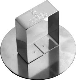 Poussoir rond en inox Ø 6,8 cm Gobel