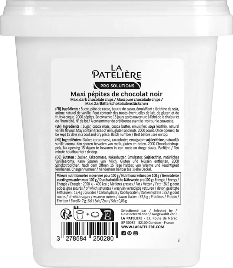 Pépites de chocolat noir 50% 1 kg La Patelière