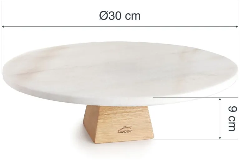 Présentoir Naturale bois et marbre Ø 30 cm Lacor
