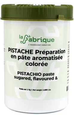 Pâte de pistache aromatisée et colorée 1 kg La Fabrique