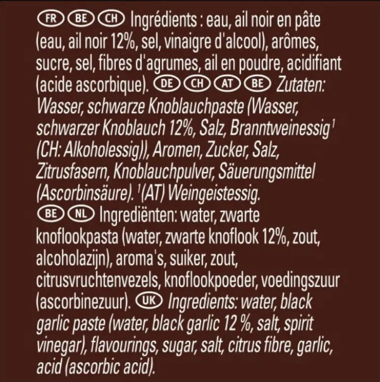 Pâte à l'ail noir 580 g Chef®