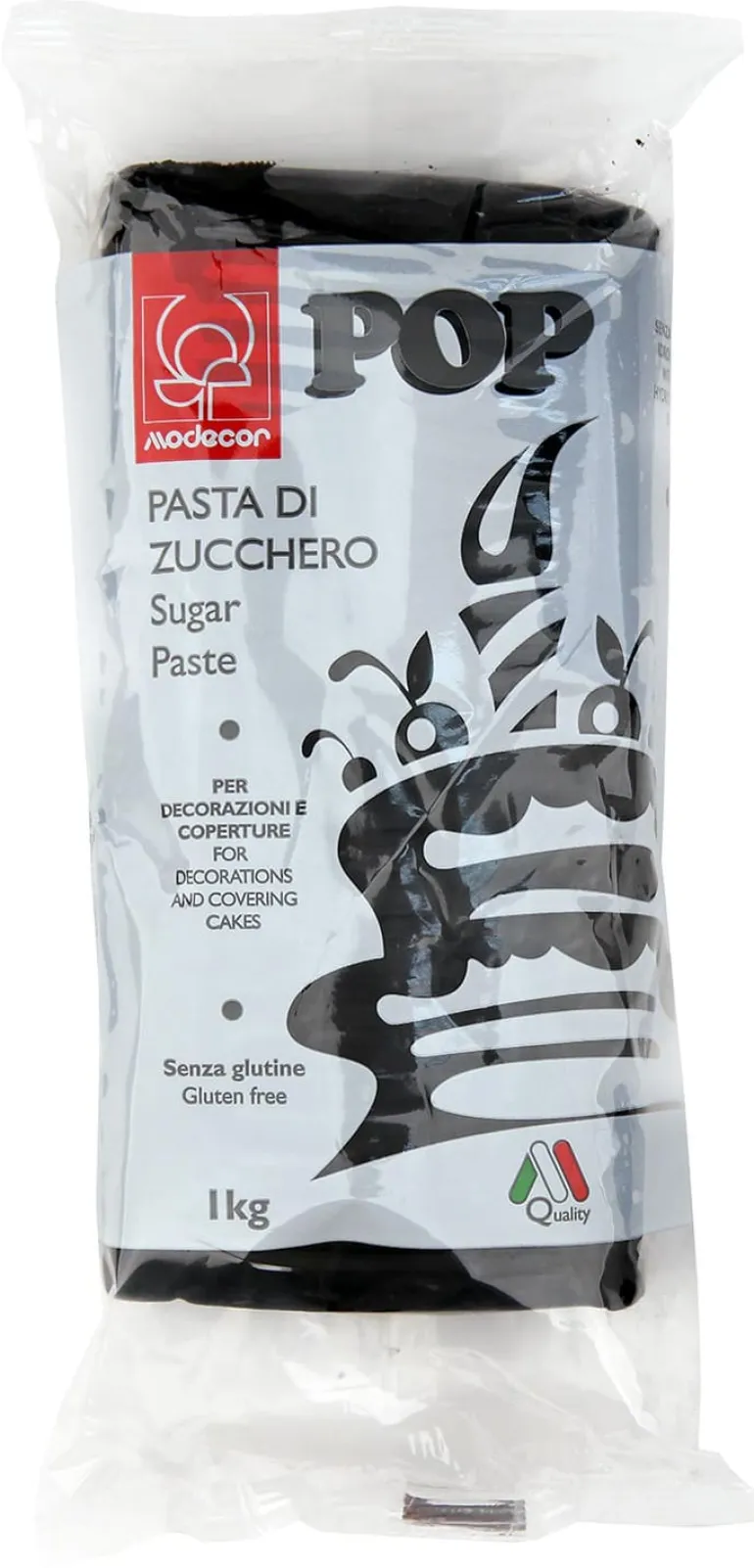 Pâte à sucre coloris noir Sachet de 1 kg Modécor