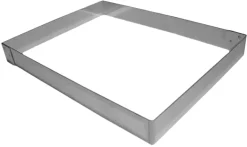 Rectangle inox 40 x 30 x ht 3 cm Mallard Ferrière
