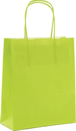 Sac cabas kraft (x 50) coloris vert anis
