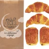Sac à croissants kraft (x 1000) N°103 3 croissants
