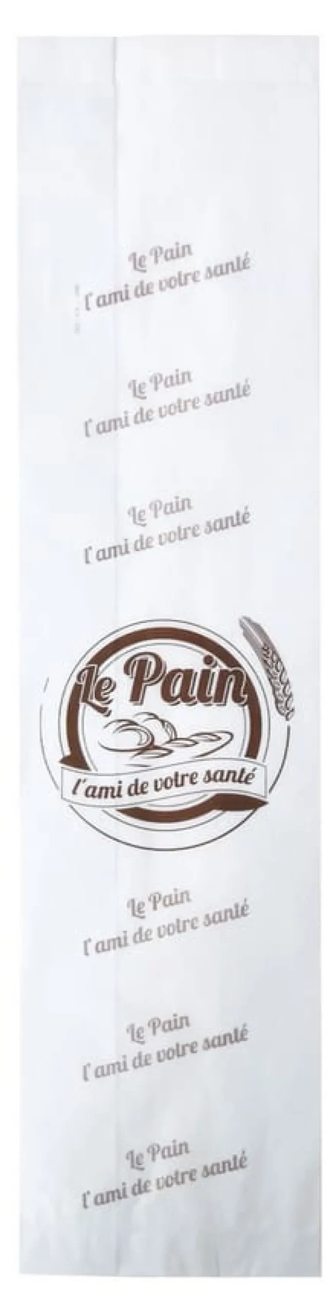 Sac pour pain coupé (x 250) Kraft blanc 40 g 49 x 12 cm