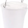 Seau rond 12 L (sans couvercle) anse inox avec bec verseur blanc Gilac