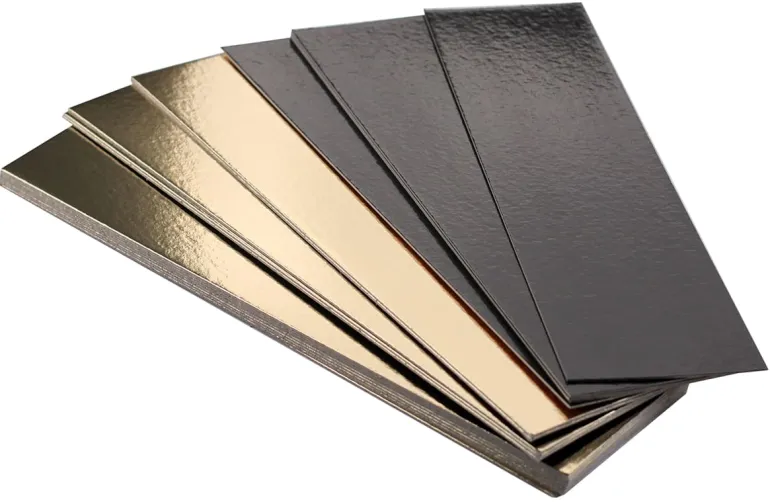 Semelle à bûche or & noir bords droits 19 x 10 cm (x 10) Meilleur du Chef