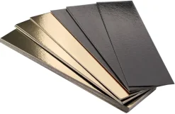 Semelle à bûche or & noir bords droits 49 x 10 cm (x 50) Meilleur du Chef