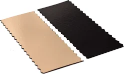 Semelle à bûche or & noir bords festonnés 34 x 10 cm (x 10) Meilleur du Chef
