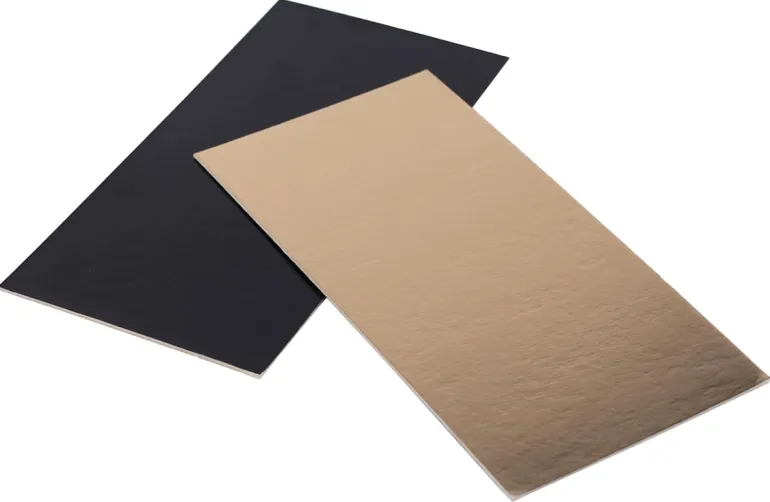 Semelle à bûchette or/noir bords droits 10 x 5 cm (x 200) Meilleur du Chef