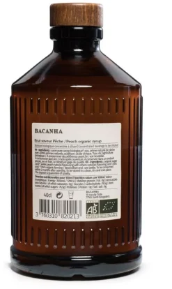 Sirop Bio pêche 40 cl Bacanha