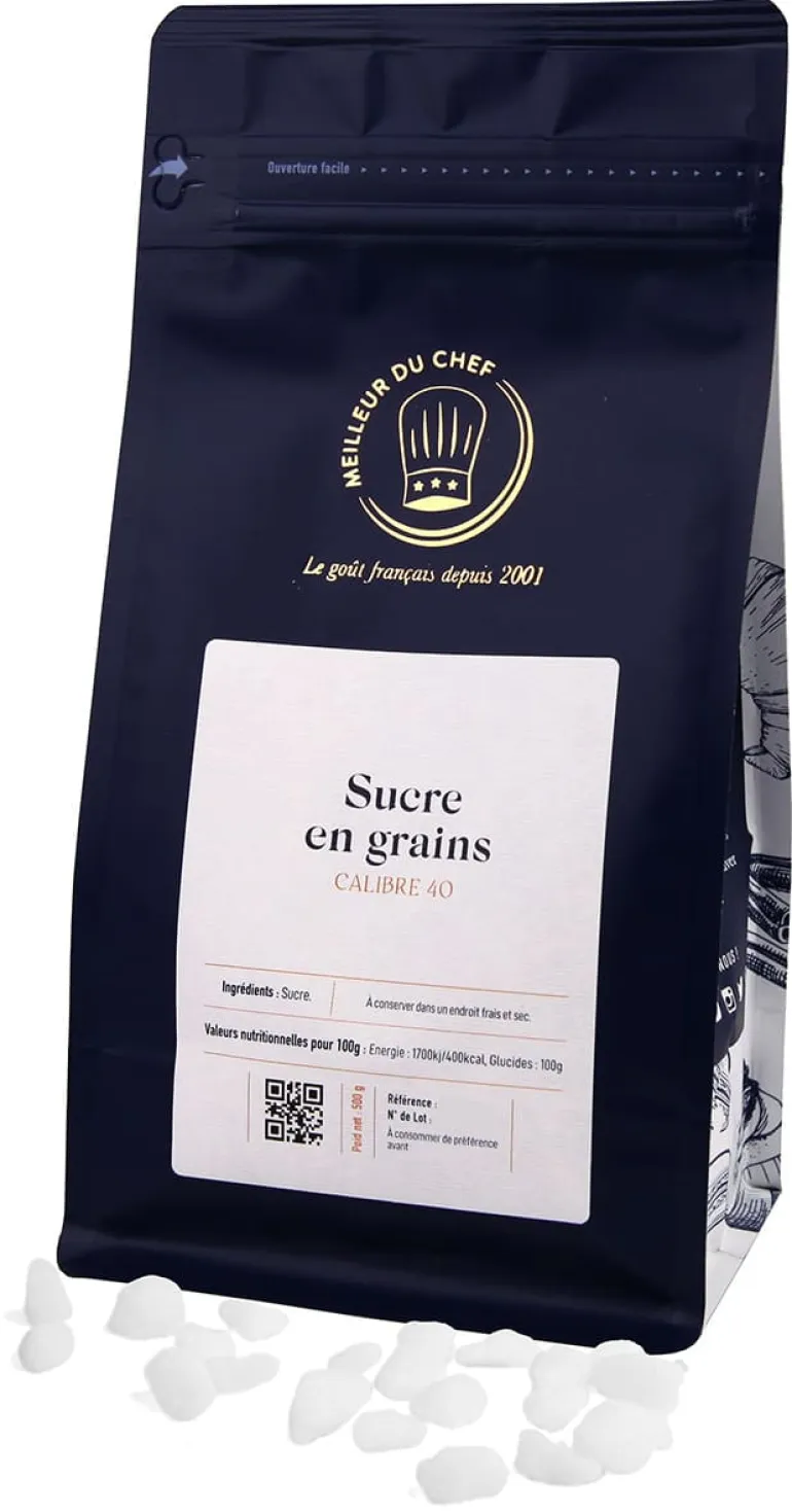 Sucre perlé grain calibre 40 +/- 500 g