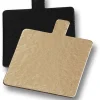 Support carton avec languette carré or/noir 8 x 8 cm (x 200) Meilleur du Chef