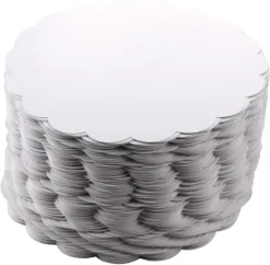 Support carton rond festonné blanc Ø 29 cm (x 250) Nordia