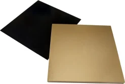 Support gâteau carton carré or et noir 16 x 16 cm (x 10) Meilleur du Chef