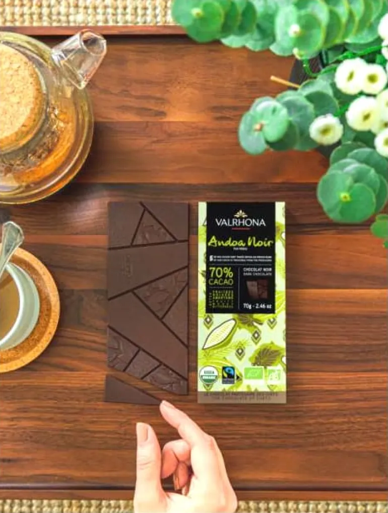 Tablette chocolat noir Andoa 70% 70 g Valrhona