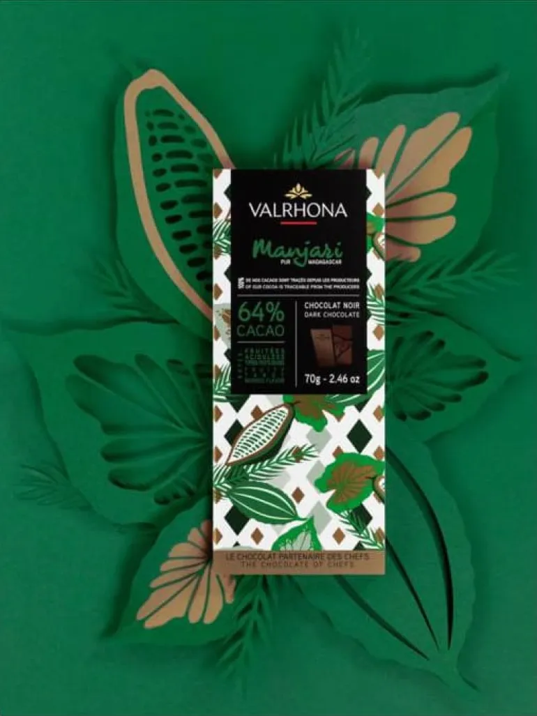 Tablette chocolat noir Manjari 64% 70 g Valrhona