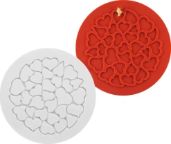 Tapis décor silicone love Ø 18 cm x ht 1.5 mm Silikomart
